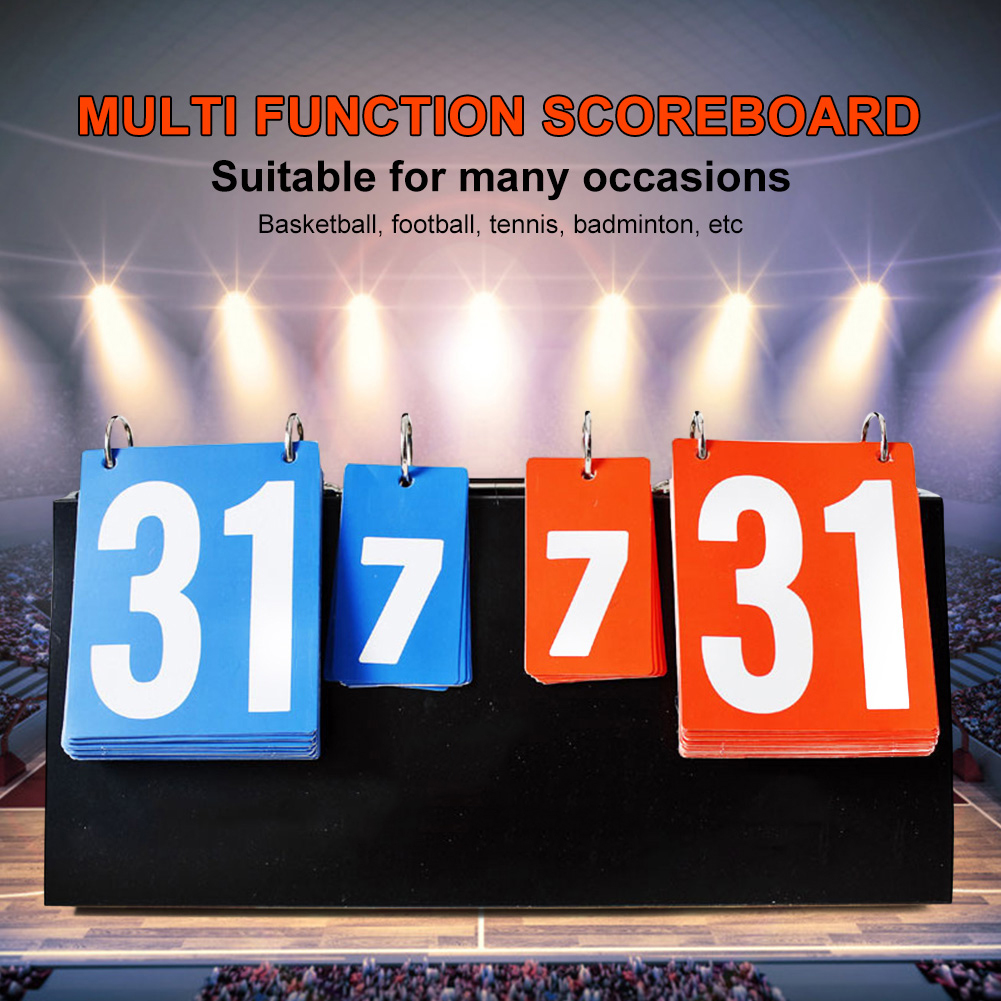 Table Tennis Score - ป้ายบอกคะแนนเทเบิลเทนนิส 4 หลัก พลาสติก สำหรับการแข่งขันกีฬา ตัวบ่งชี้คะแนนอเนกประสงค์