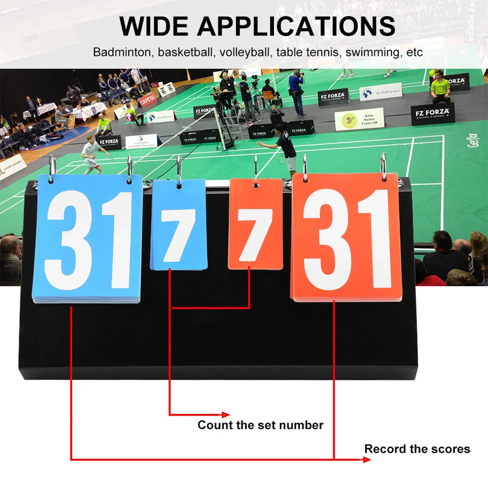Table Tennis Score - กระดานคะแนนการแข่งขันกีฬา 4 หลักกระดานคะแนนสําหรับปิงปองบาสเกตบอลแบดมินตัน
