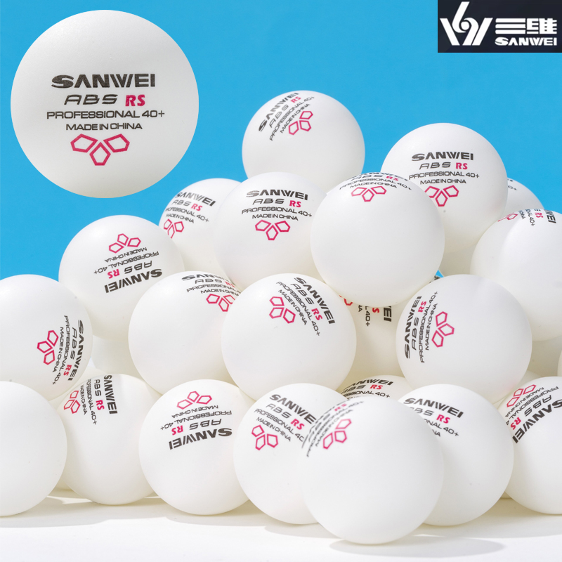 Table Tennis How To Play - ลูกปิงปอง SANWEI RS40+ 3 ดาว ผลิตจากวัสดุ