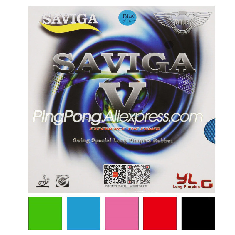 Table Tennis Forehand - สีสัน DAWEI SAVIGA V Pips-ยาวปิงปองยางสีชมพูสีเขียวสีฟ้ายาว Pips