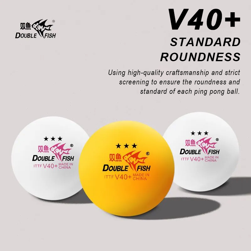 Table Tennis How To Play - ดับเบิ้ลฟิช 3 สตาร์ V40+ 30/50/100 ชิ้นลูกปิงปองที่ผ่านการรับรองจาก