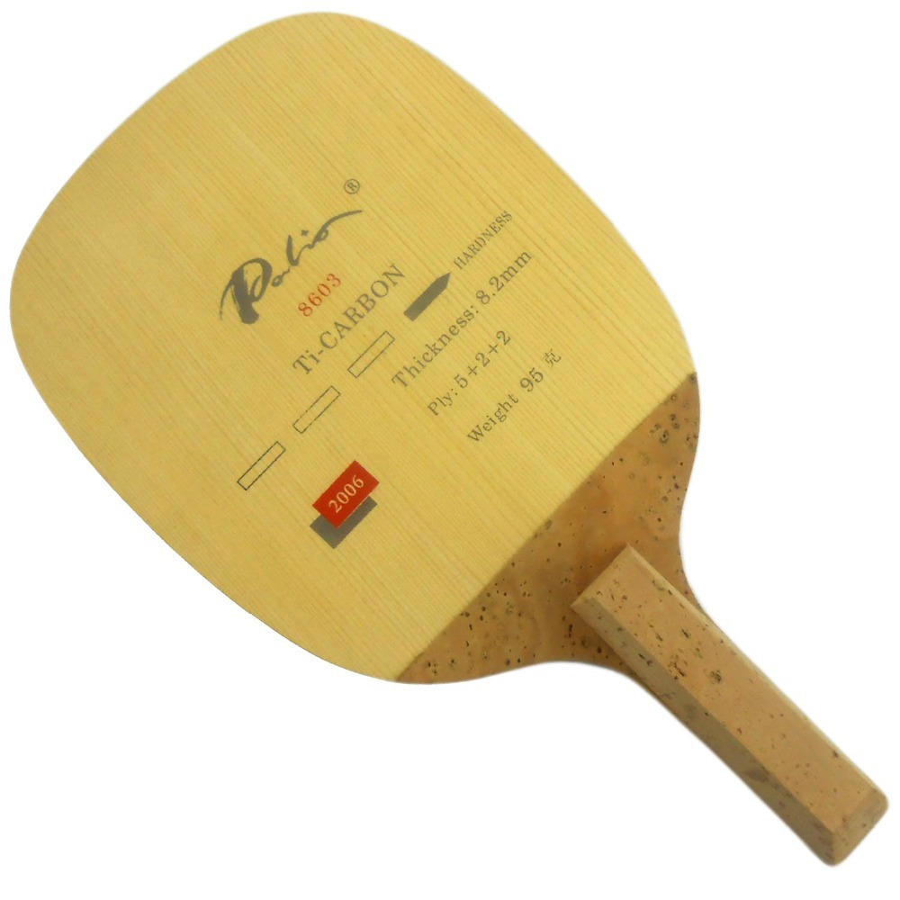 Table Tennis Forehand - Palio 8603แร็กเกตใบลายกีฬาปิงปองไทเทเนียมคาร์บอน, ไม้ปิงปองสไตล์ญี่ปุ่นโจมตีเร็ว