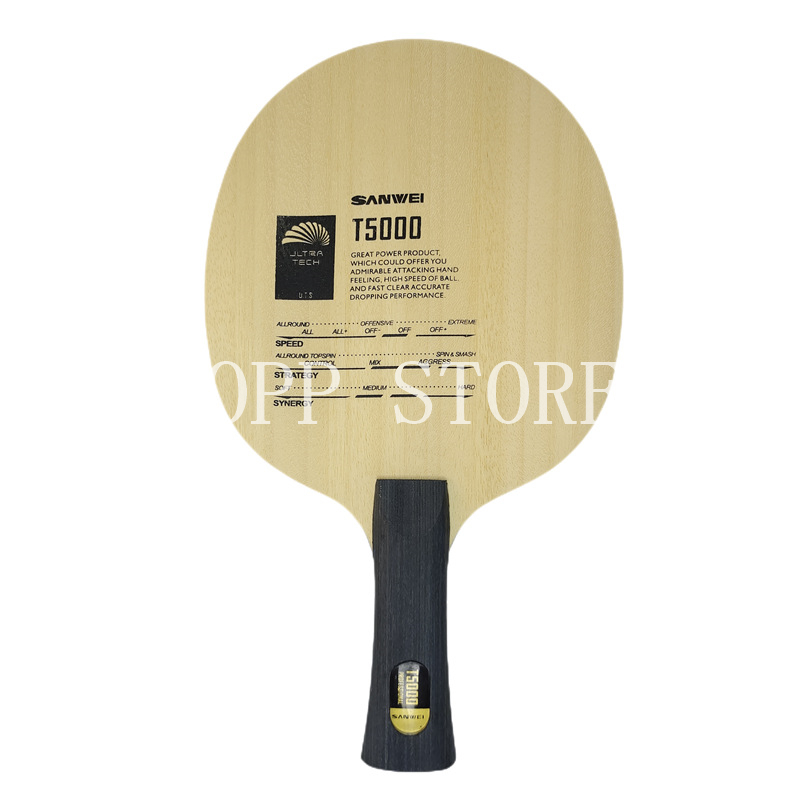 ไม้ปิงปอง SANWEI T5000 CARBON  - Table Tennis Custom Bat บทวิจารณ์และราคา