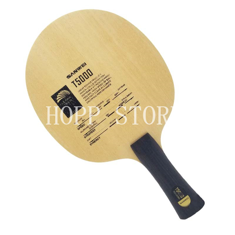 ไม้ปิงปอง SANWEI T5000 CARBON  - Table Tennis Custom Bat บทวิจารณ์และราคา