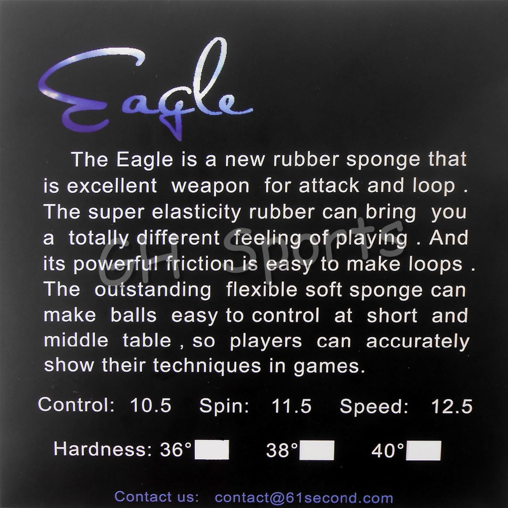 61 วินาที Eagle Pips in ยางปิง - Table Tennis Forehand บทวิจารณ์และราคา