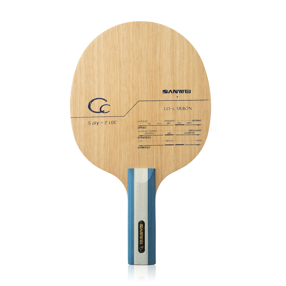 ไม้ปิงปอง SANWEI CC CARBON สำห - Table Tennis Custom Bat บทวิจารณ์และราคา