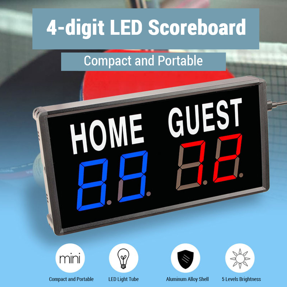 ป้ายบอกคะแนน LED แบบพกพา 4 หลั - Table Tennis Score บทวิจารณ์และราคา