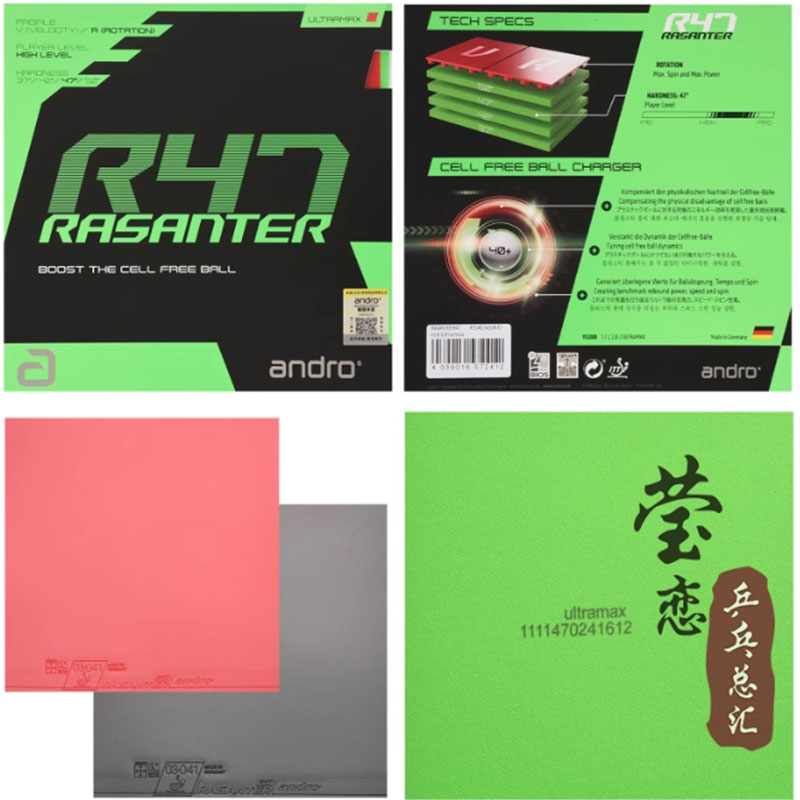 ยางปิงปอง Andro Rasanter R45 4 - Table Tennis Games บทวิจารณ์และราคา