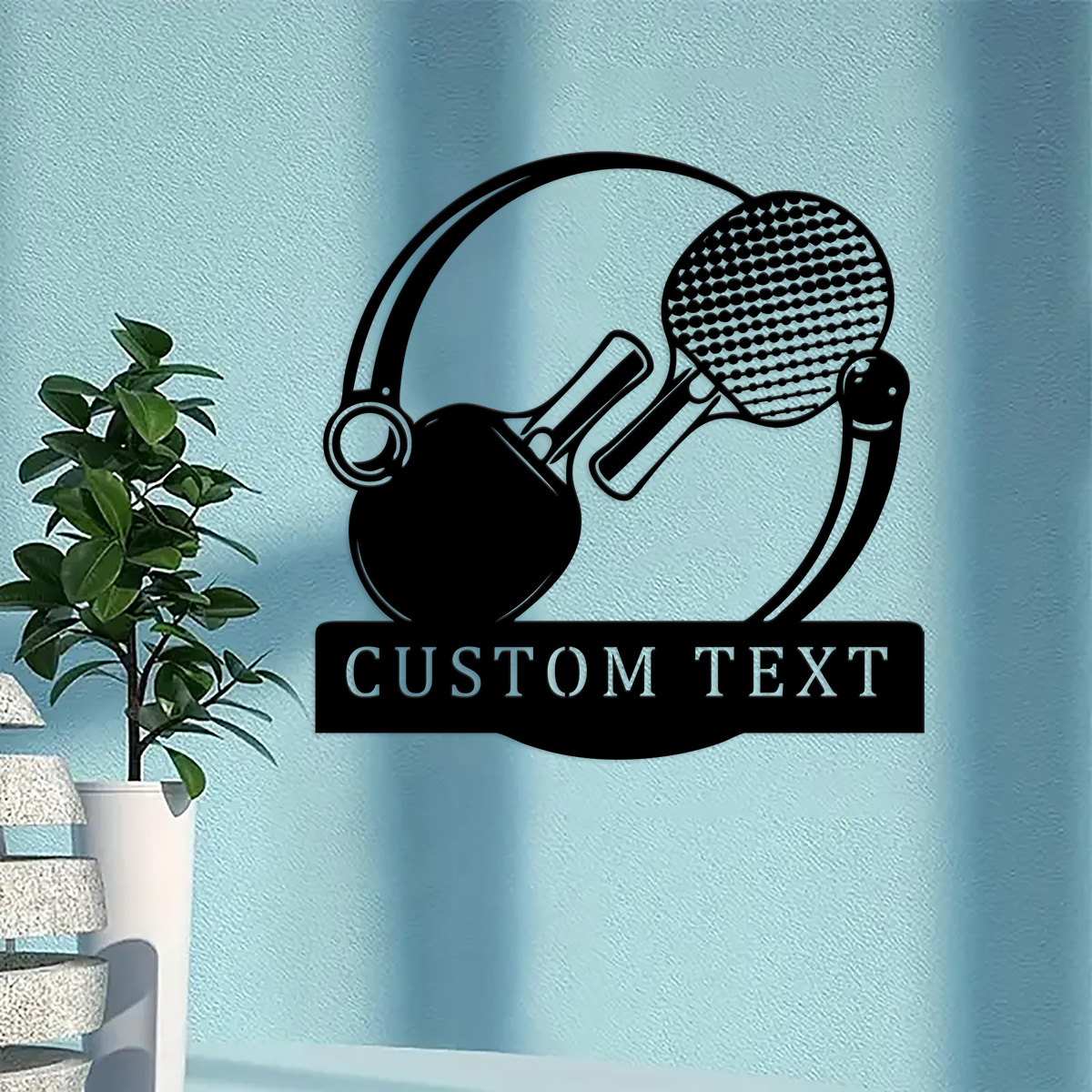 ป้ายโลหะรูปไม้ปิงปอง ป้ายตกแต่ - Table Tennis Custom Bat บทวิจารณ์และราคา