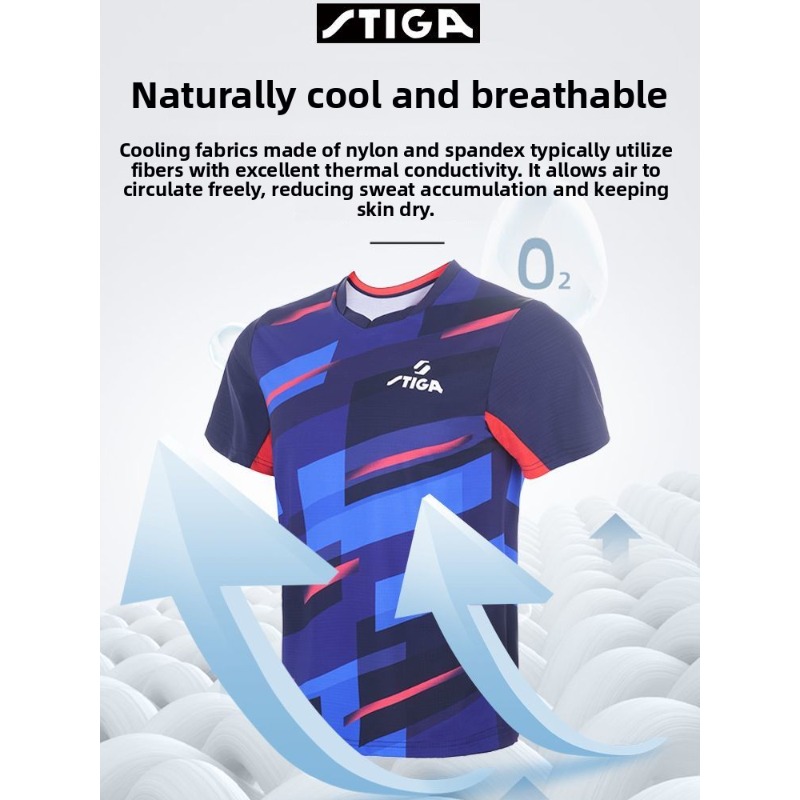 เสื้อเทเบิลเทนนิสสติก้าสำหรับผ - Table Tennis Jersey บทวิจารณ์และราคา